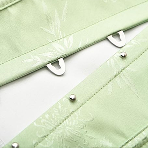 Vente en gros de logo imprimé OEM personnalisé Lingerie à la mode Culotte en string Bustier noir sexy pour femmes Ensembles de corsets en dentelle transparente en maille - Product Image 5