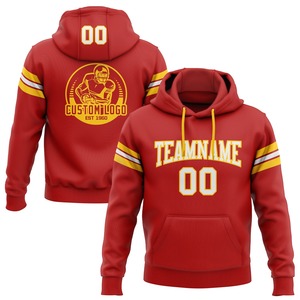 Directo industria venta al por mayor 3D bordado personalizado cosido oro Borgoña se desvanecen moda deportes pulóver Sudadera con capucha - Product Image 2