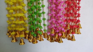 มาลัยดอกไม้ทำจากโฟมรูปดอกกุหลาบพร้อมเชือกร้อยลูกปัดและระฆังฉากหลังงานแต่งงานงานปาร์ตี้วัดนิกาห์อุปกรณ์อาบน้ำเด็กตกแต่งต้นกระบองเพชร - Product Image 3