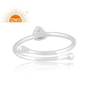 Meilleure qualité en argent sterling fin cristal naturel Quartz pierres précieuses bague empilable fabricant de bijoux personnalisés - Product Image 4