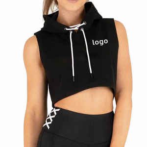 High Quality Fleece Cotton Crop Top Hoodie Women Streetwear Clothing Manufacturers Custom Oversized Drop Shoulder Hoodies Women - Product Image 1