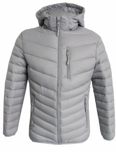 PUFFIN SPORTS OEM Manufacturer'<b>s</b> Unisex <b>Lightweight</b> Canvas Puffer <b>Jacket</b> Branded Insulated Hooded Front Logo Winter High Street - Product Image 2
