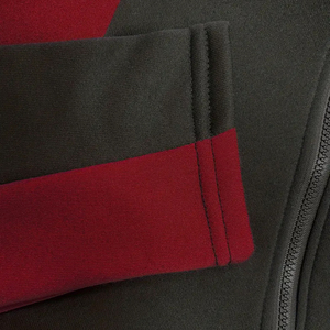 เสื้อฮู้ดขนแกะสำหรับผู้ชายผ้าหนาทรงปกติใส่ได้100% บล็อกสีออกแบบโลโก้ได้ตามต้องการ - Product Image 4