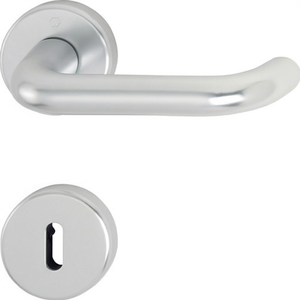 Juego de Manijas para Puertas y Ventanas de Aluminio Rosettengarnitur Paris 138L/42KV/42KVS F1 en Forma de U, Conexiones OB DIN, Derecha/Izquierda, D/D HOPPE - Product Image 3