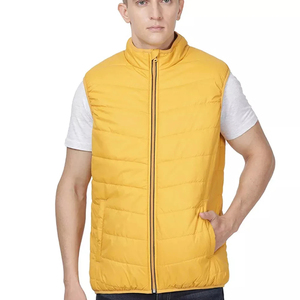 Chaleco sin mangas de Color sólido para hombre, chaleco acolchado de poliéster 100% de la mejor calidad para hombre, chaleco acolchado transpirable con logotipo personalizado - Product Image 1