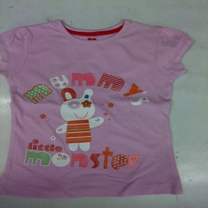 เสื้อยืดคอกลมสำหรับเด็กผู้หญิงเสื้อยืดสไตล์ลำลองทำจากผ้าฝ้าย100% ใหม่วิธีการพิมพ์ที่แตกต่างกัน - Product Image 4