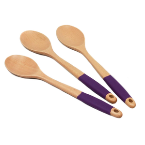 Ensemble de cuillères imprimées en bois de mangue Cuillère de cuisine Dernier artisanat de créateur Ensemble de cuillères de service imprimées en bois - Product Image 5