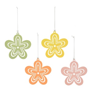 Pendentif en métal en aluminium en forme de fleur avec le meilleur pour l'arbre de Noël suspendu avec les tailles de 9X10X1 centimètres - Product Image 4