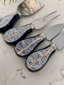 Ensemble de couteaux à fromage en acier inoxydable avec couverts en argenterie, ustensiles de table pour hôtel et restaurant, pour la cuisine et la coupe à domicile - Product Image 2