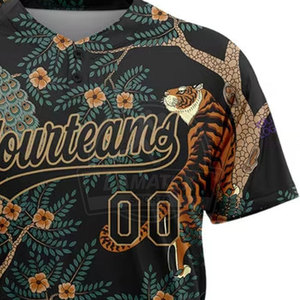 Maillot de baseball professionnel personnalisé à 2 boutons grande taille évacuation de l'humidité écologique de haute qualité - Product Image 4