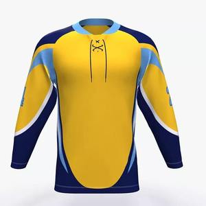 Jersey de Hockey sobre Hielo de Alta Calidad 100% Poliéster, Impresión por Sublimación, Logotipo Bordado, Jersey de Hockey sobre Hielo Personalizado - Product Image 1