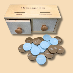 Cadeau de l'Aïd pour bébés, boîte à monnaie en bois Montessori Sadaqah (Montessori) - Product Image 1