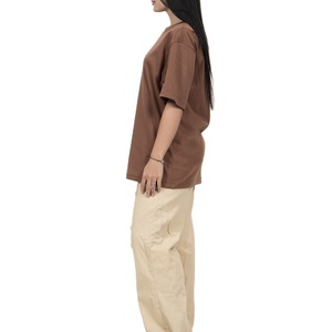 Nurak 2025 Camiseta extragrande de cuello redondo de algodón 100% de calidad superior para hombres y mujeres Bordado e impresión de logotipo personalizado - Product Image 4