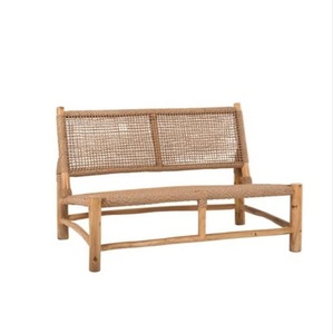 Sofá de madera de dos asientos tejido a mano embalaje de una sola pieza natural para el hogar hotel restaurante bar y cafés de playa personalizados - Product Image 1