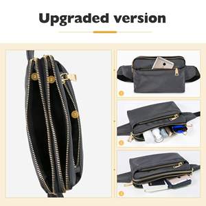 Tas Pinggang Kasual untuk Wanita Pria Tas Pinggang Multi-Kantong Tas Pinggang untuk Perjalanan Mendaki Bersepeda Berlari - Product Image 5