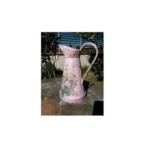 Bidon d'eau en métal galvanisé durable et élégant avec motifs floraux complexes en émail pour le jardinage et la décoration rustiques - Product Image 5