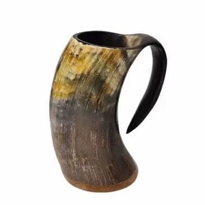 Auténtica Taza Vikinga Ecológica de Cuerno de Búfalo Hecha a Mano, Grado Alimenticio, Estilo Medieval, Religiosa, Feng Shui, Taza de Cerveza con Diseño Animal - Product Image 5