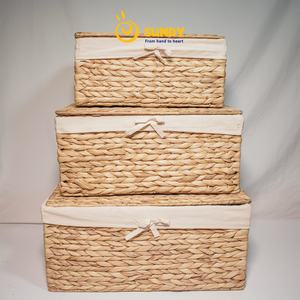 Cesta de Almacenamiento y Bolso de Mano de Jacinto de Agua Ecológico de Alta Calidad con Asas, Multifuncional, Decoración del Hogar, Ciudad de Ho Chi Minh, Vietnam - Product Image 2