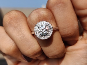 Anillo de moissanita 2ct 3ct 4ct 925 Diamante de plata esterlina moissanita eternidad anillo de compromiso de boda para mujer - Product Image 3