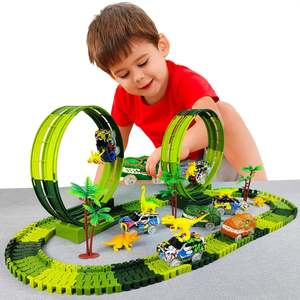Ensemble de circuits pour véhicules électriques, jouets scientifiques et d'ingénierie sur le thème des dinosaures - Product Image 1