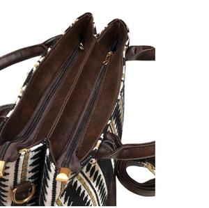 Sac à bandoulière en toile à motif géométrique ethnique pour femme Jaguard tissu pochette Messenger sac à provisions Guru Kirpa Export Collection - Product Image 4