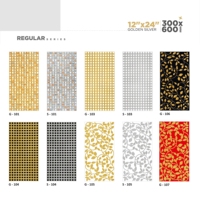 Carreaux muraux en céramique dorés et argentés 300x600mm, finition brillante, design moderne, antidérapants, pour murs intérieurs, salles de bain, supermarchés, restaurants, centres commerciaux