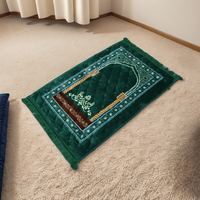 Tapis de prière islamique ethnique élégant, velours doux, antidérapant, confortable, portable, haute qualité, personnalisable, 100% polyester, toutes saisons