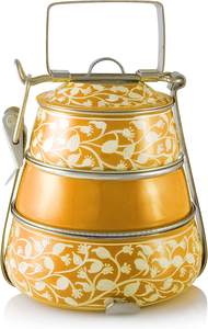 Caja Tiffin con clip de acero inoxidable hecha en la India al por mayor con clip de bloqueo cajas de almuerzo para embalaje de alimentos con diseño de color personalizado - Product Image 1