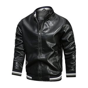 Chaqueta de cuero de moda, chaqueta de cuero para hombre, silueta lavada y frotada, Chaqueta corta desgastada de cuero para motocicleta para hombre - Product Image 4