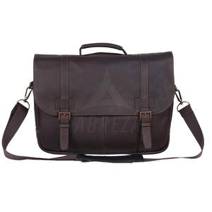 Sac pour ordinateur portable en cuir véritable léger et imperméable pour hommes Logo personnalisé Séchage rapide Respirant À la mode Couleur personnalisée Design décontracté - Product Image 1