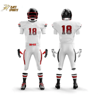Uniformes de football américain les plus vendus design blanc personnalisé de haute qualité Offre Spéciale respirant grande taille à manches courtes