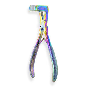 Herramienta de instalación y extracción de extensiones de cabello de precisión Alicates de prensa de cinta de arcoíris de grado de salón hechos de acero - Product Image 1