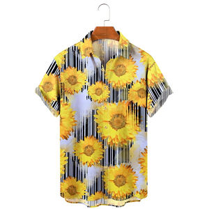 Chemise décontractée pour homme, dernière collection, vente en gros, personnalisée, style hawaïen, en sergé, infroissable, anti-bouloches, motif plage 3D amusant, 4XL - Product Image 6