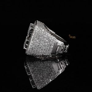 แหวนปาร์ตี้สไตล์ฮิปฮอปออกทำจากเพชรแข็ง10K ที่ผ่านการรับรองจากแล็ป - Product Image 3