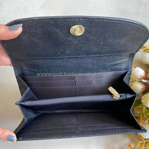 กระเป๋าคลัทช์หนังวัวสไตล์ตะวันตกกระเป๋าใส่บัตรเครดิตแบบยาวหนังแท้คุณภาพสูงทันสมัย - Product Image 6