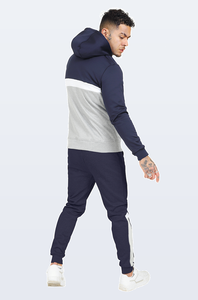 ชุดวอร์ม2ชิ้นสำหรับผู้ชายชุดวอร์มผ้าคอตตอนสำหรับวิ่งวิ่งเสื้อกันหนาวผ้าฟลีซโดย Si โลโก้ตามสั่ง - Product Image 3