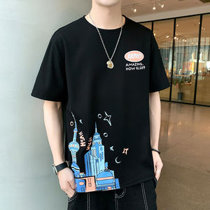 Top qualité hommes Gym montage bouffée impression T-Shirt personnalisé respirant nouveau Style Gym T-Shirts - Product Image 2