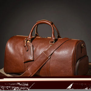 Bolsas de viaje de lona grandes impermeables para hombres Bolsas de lona de cuero - Product Image 4