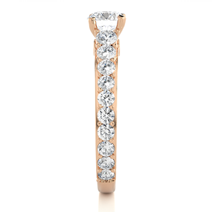 Anillo de diamantes de diseño elegante, chapado en oro de 14 quilates, anillo de diamantes naturales de calidad premium, certificado IGI, anillo de diamantes de boda de la India. - Product Image 4