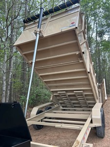 Remorque à benne basculante de 7' x 20' pour machines agricoles, remorque de tracteur agricole bon marché avec essieu, pneu, moteur en état neuf ou d'occasion, vente - Product Image 5