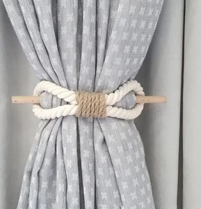 Handmade Braided <b>Curtain</b> Tiebacks, Farmhouse Tie Backs Rustic Holdbacks for Drapes - Product Image 1