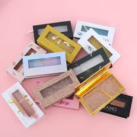 Emballage de boîte à cils personnalisé étui à cils pour marque privée boîte à cils de couleur rose nude vente en gros