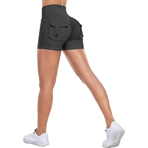กางเกงขาสั้นคาร์โก้เอวสูงสำหรับผู้หญิงกางเกงขาสั้นขากว้างแบบบางสำหรับ2025ฤดูร้อนกางเกงขาสั้นแฟชั่นผู้หญิงมีกระเป๋าใบใหญ่พอดีตัว - Product Image 1