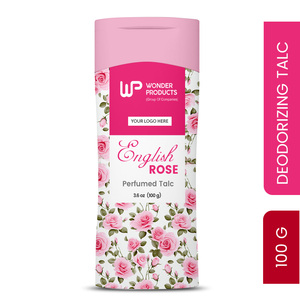 Meilleure vente de talc 100g avec personnalisation de rose anglaise prix de gros marque privée pour les soins personnels - Product Image 2