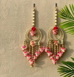 Fleur Tenture Murale Décoration De Mariage Indien Haldi Mehendi Toile De Fond Fleur Artificielle Porte Suspendue Décor À La Maison Haldi Mehendi - Product Image 1