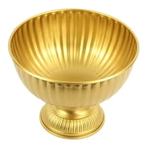 High Quality Nickel Plated Pedestal Base New Style Home <b>Decor</b> Metal Aluminium Flower Bowl Customized <b>Top</b> <b>Table</b> <b>Top</b> Bowl - Product Image 4
