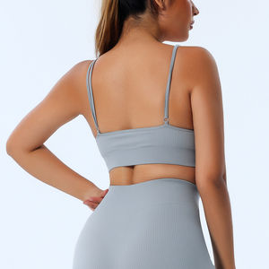 Haute qualité Gym Yoga sport soutien-gorge avant torsadé séchage rapide respirant femmes sport soutien-gorge rembourré Polyester Spandex Sport soutien-gorge - Product Image 5