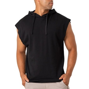 Débardeur de course uni tendance à capuche, coupe ample, en tissu respirant de haute qualité, collection Printemps 2026, vente en gros - Product Image 2