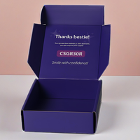 Boîte violette écologique de haute qualité avec mon logo, emballage personnalisé, doublure en éponge, luxe, échantillon gratuit de parfum 5 ml