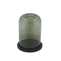 Support à gâteau en bois en vrac personnalisé avec dôme en verre couleur noyer pour cuisine et table support à gâteau à usage décoratif